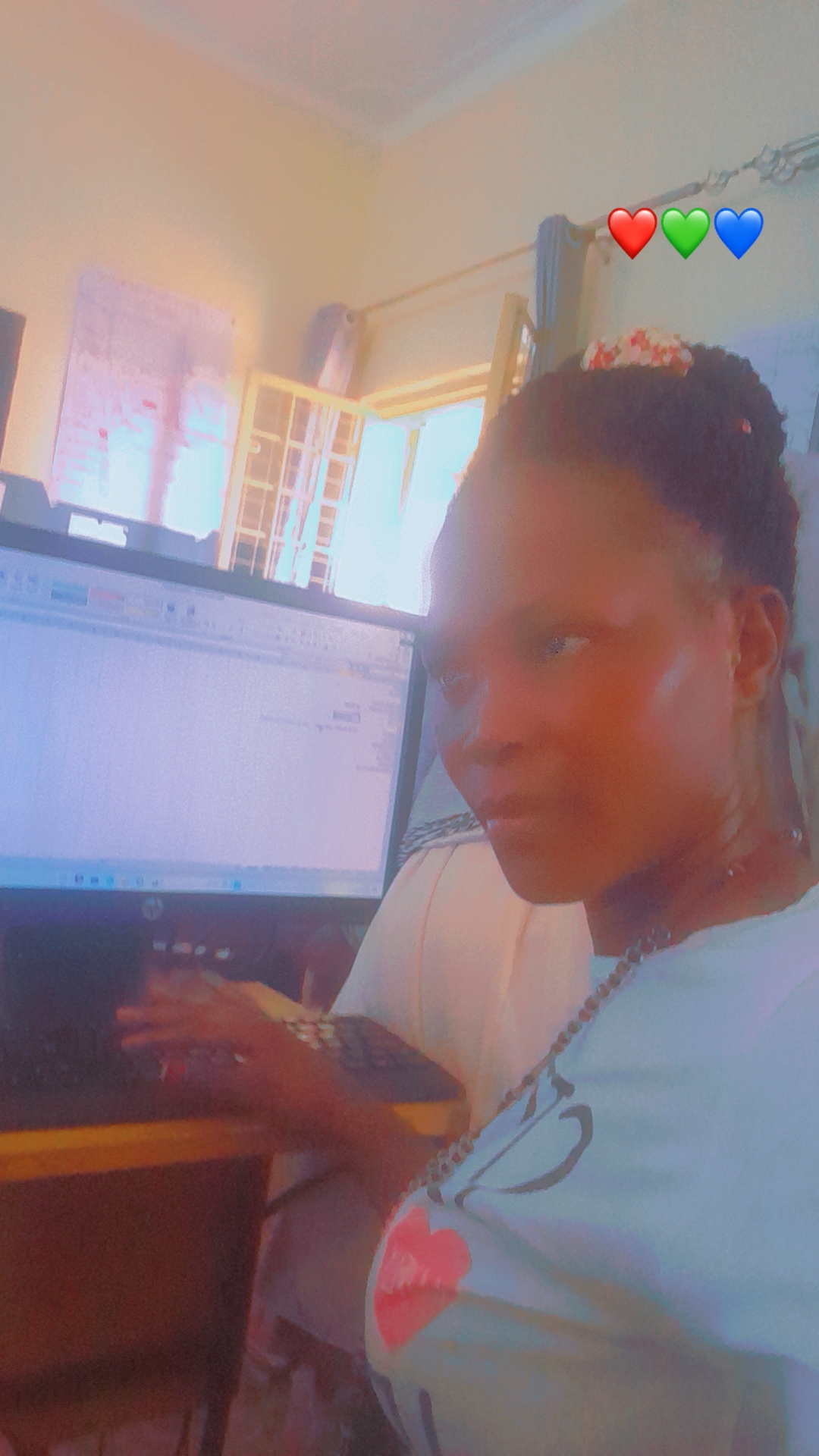 Nabakazi Petralina participating in teacher digital training at the Giebink Technology Center